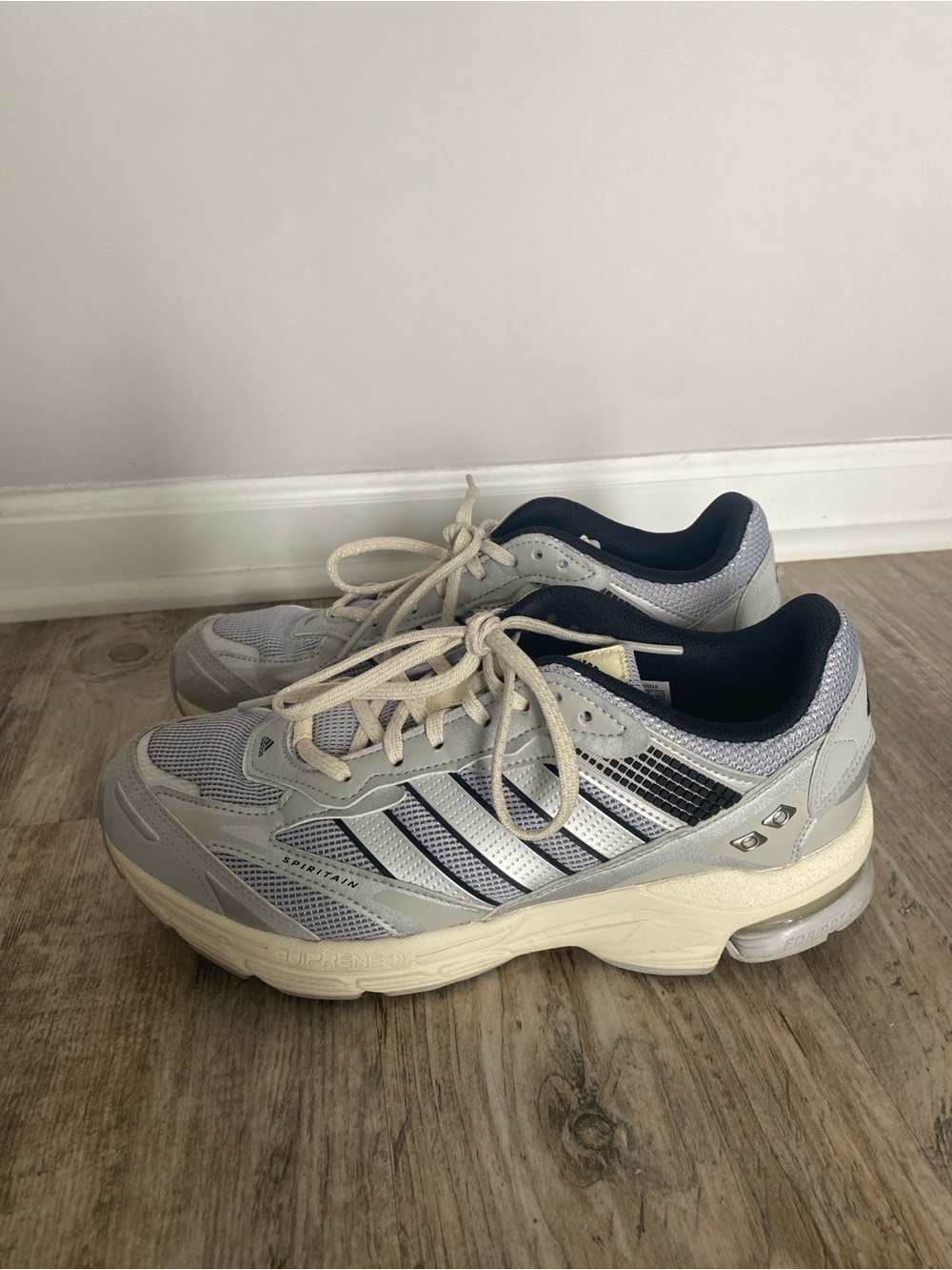 adidas Light Gray and Black Chunky Sneakers
